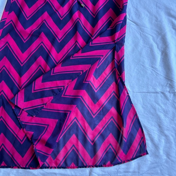 Indulge chevron print maxi dress Sz L - Picture 6 of 7